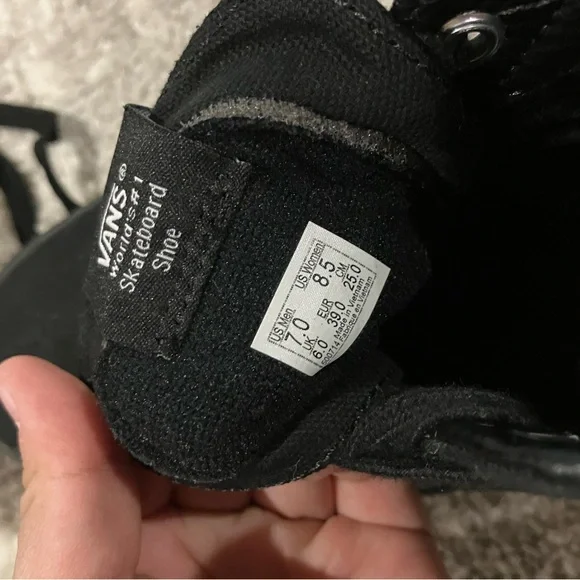 Vans Black Sneakers Canvas Suede Vulcanized - Picture 4 of 4